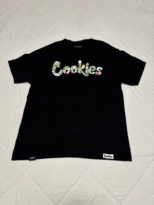 Cookies Birds of Paradise Logo T-Shirt Size L Flower Floral Skate Stoner Casual