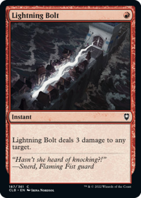 1x Lightning Bolt - Foil Heavy Play MTG Magic - Kid Icarus -