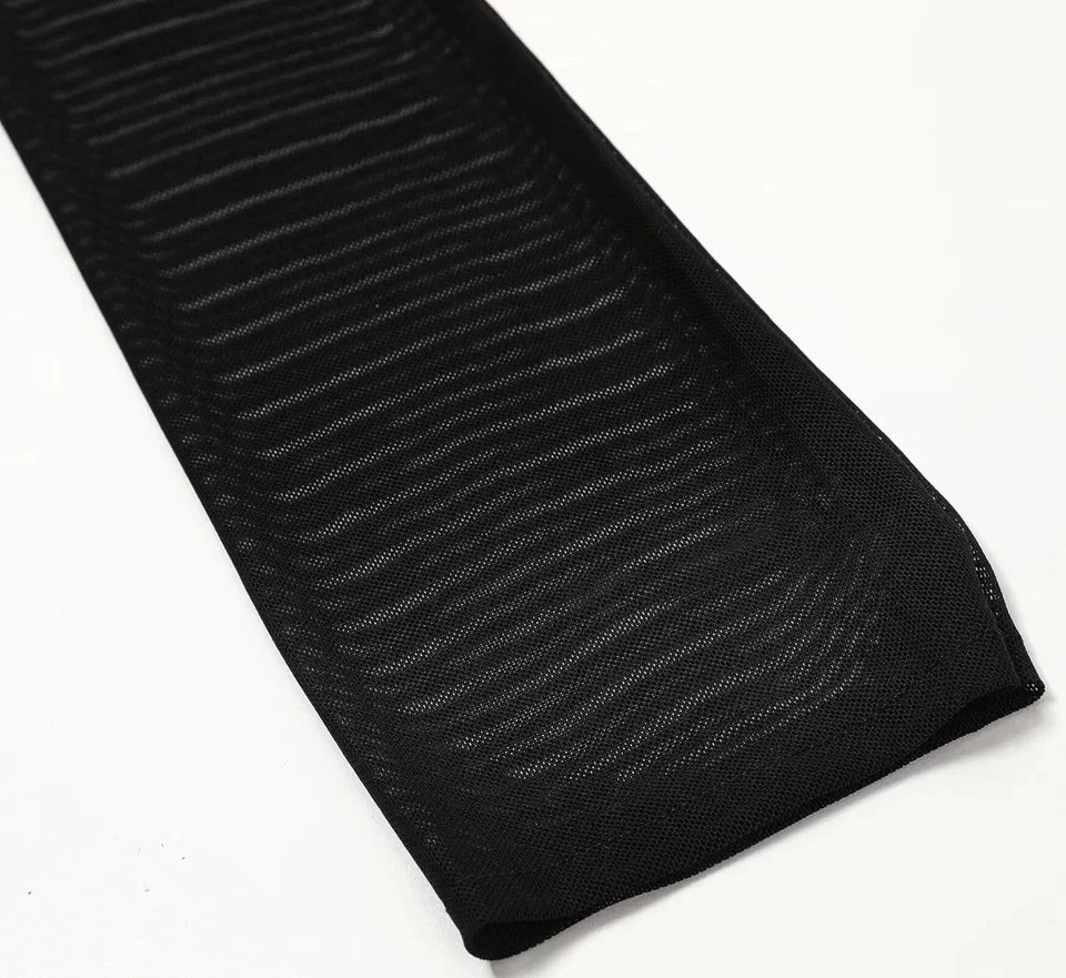 Hazhlko Mujer Largo Elástico Malla Tul Transparente Guantes Disfraz Boda Negro  Foto 3 de 4