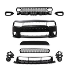 Front Bumper Full Kit with Grille Fog Lights For 2015-23 Dodge Charger Unpainted