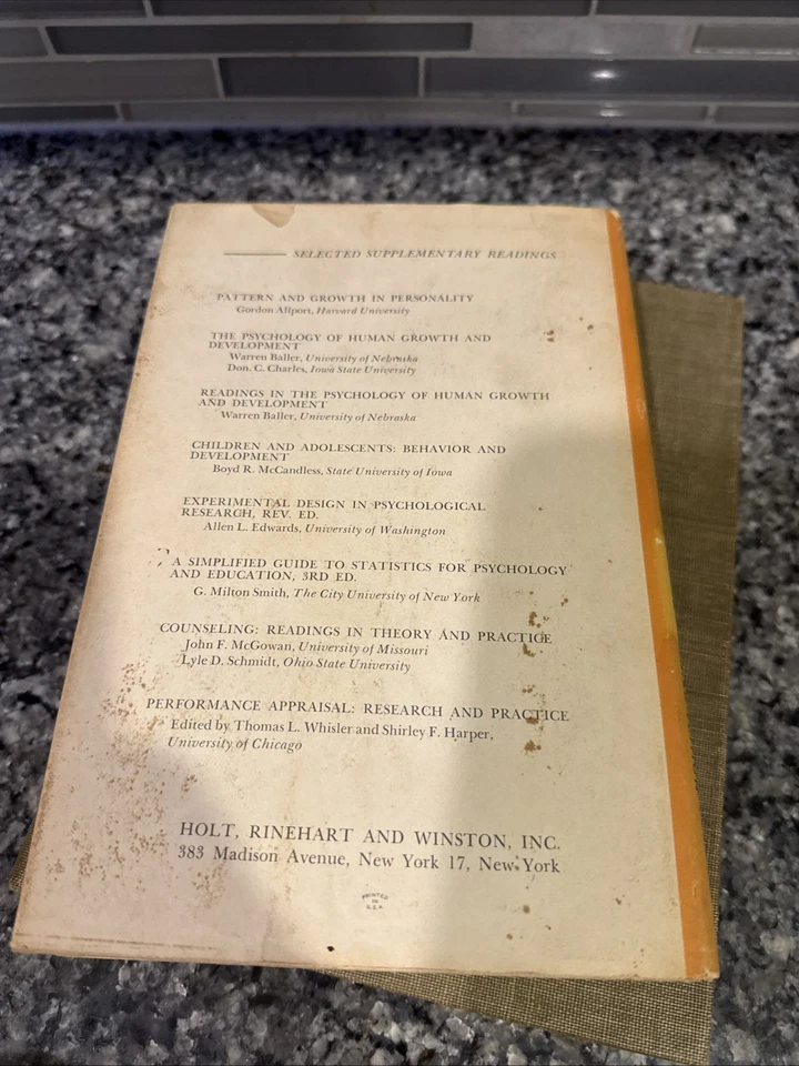 VTG Psychology Classics 2 Book Lot Abnormal Psychology Psychological Testing HC Foto 3 de 4