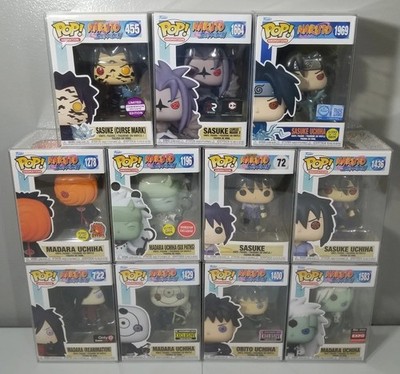 Funko Pop Naruto: MADARA & SASUKE UCHIHA Lot of 11 New Pre Release Exclusive
