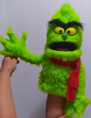 One of a kind "The Little Grinch" Ventriloquist Professional Puppet - Picture 2 of 2