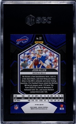 2024 Panini Mosaic - Josh Allen #22 Green Mosaic Prizm for sale