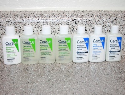 7 CeraVe Travel Lot Intensive & Daily Moisturizing Lotion / Foaming Oil Cleanser