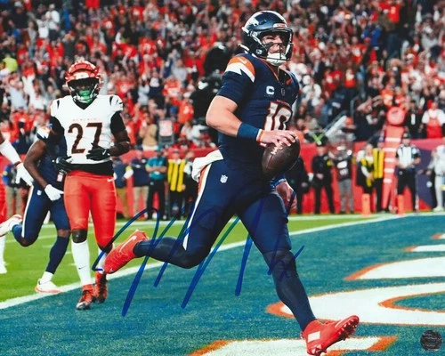 Bo Nix Autographed Signed Denver Broncos 8x10 Photo with COA-Matching Hologram