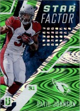 2017 Panini Unparalleled Star Factor Lime Green #25 David Johnson /199 - FB