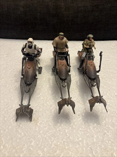 Kenner Star Wars Power Of the Force Speeder Bike Vehicle 1995 Lot Of 3