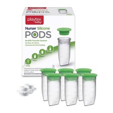 Nurser Reusable Silicone PODS, 4 Oz 6 Count , Anti-Colic, Gas Reduction, Con...