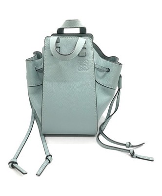 LOEWE Hammock Drawstring Mini Bag Color Blue Size Width 4.3 inches Ladies 99