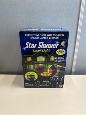 Star Shower Laser Light Projector Red/Green 2 Light Modes Weather Resistant