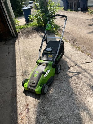 #ad #ad 10 Amp 16 Inch Electric Lawn Mower Corded Push Mulching Bagger High Efficiency $60.00