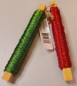 Celebrate It 2 Spools of Thin Craft Wire, Red and Green 170 ft