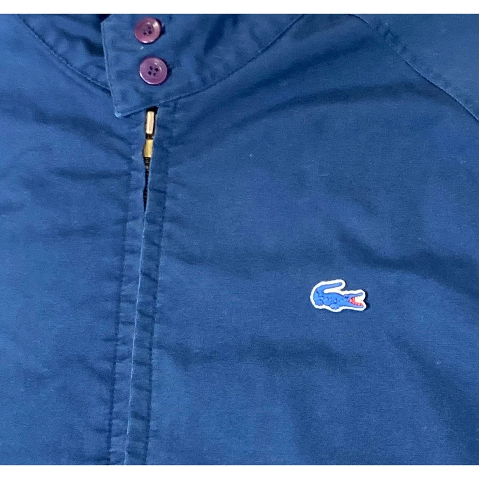 Chaqueta De Colección IZOD Lacoste Azul Para Hombre XL Retro Ligera Cremallera Caimán Foto 4 de 4