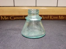 Antique Carter's Cone Ink bottle Well aqua #94