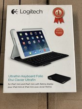 Logitech Ultrathin Keyboard Folio Case for iPad mini/Retina, Black, Bluetooth
