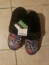 BOBS by Skechers CAT TOO COZY Slippers Memory Foam Women's Size 9 NWT