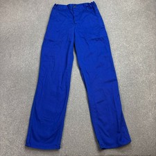 VINTAGE French Trousers Adult 26x31 Blue Workwear Chore Faded Canvas Utility Men