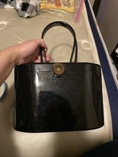 Wilardy black Lucite box purse
