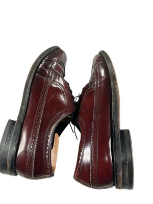 Florsheim Vintage Mens Size 11.5 D Burgundy Leather Wingtip 