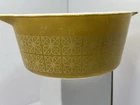 Vintage Pyrex Promo Autumn Floral Mustard Verde Casserole Dish 474-B no lid