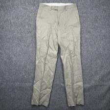 Calvin Klein Flat Front Pants Linen Men's 30 x 31 Tan Khaki NWT
