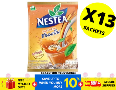 Nestea Instant Thai Milk Tea Mix Powder Authentic Thai Tea Taste 1 Bag (13 Sac)