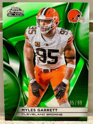 JERSEY NUMBER MATCH! 2025 Topps Chrome Black Myles Garrett Green 95/99! RAMS!