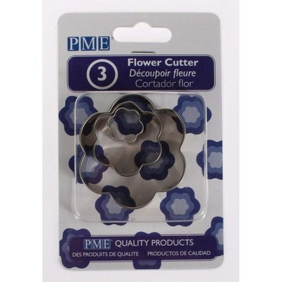 PME Tagliapasta Acciaio Inox Per Fiori 3D: 3 Pezzi (18-25-30mm) - 4