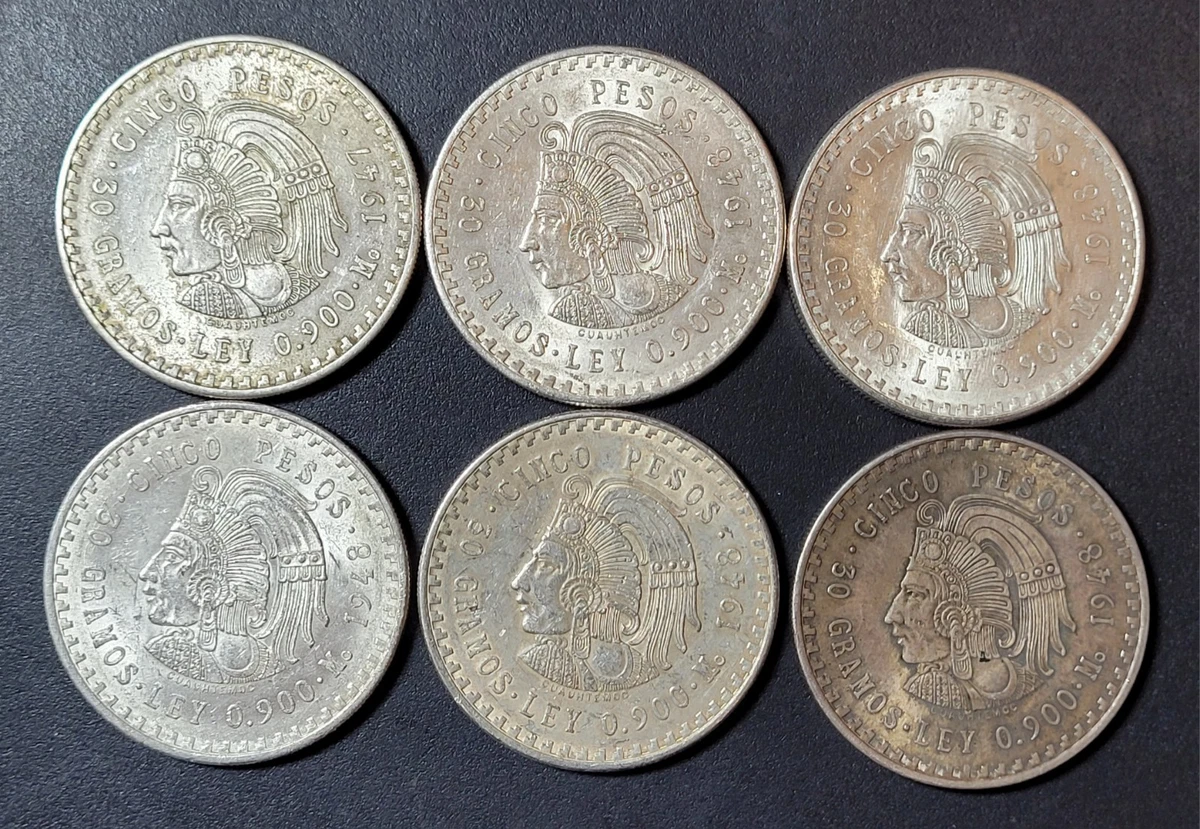 5 Pesos 1947 Year Silver Mexican Coins (1905-Now) for sale | eBay