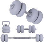 Adjustable 3-In-1 Dumbbell Set - Convert to Barbell & Kettlebell, Home Gym
