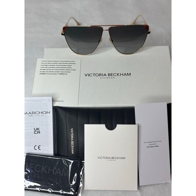 Victoria Beckham VB239S Gold Aviator Sunglasses - New | eBay