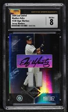 2004 Leaf Limited Monikers Jersey Number Signatures 9/50 Edgar Martinez Auto b4d