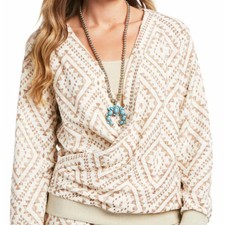 Ariat Women's Primitive Pullover Wrap Front Sweatshirt Size Medium