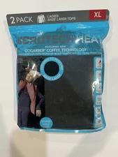 Free Country Ladies Microtech Heat 2pk Base Layer Tops Black Size XL