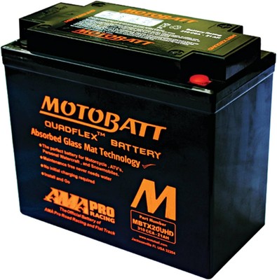 MotoBatt MBTX20UHD 21Ah 310 CCA AGM Powersports Battery replaces YTX20HL