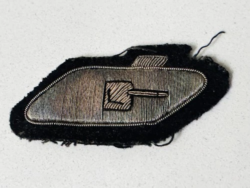 WW1 Genuine Army Tank Corps Officer’s Service Dress Military Shoulder Badge