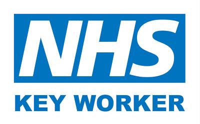 NHS Schlüssel Arbeiter Schild selbstklebend außen Fahrzeug Autoaufkleber 160 x100 mm