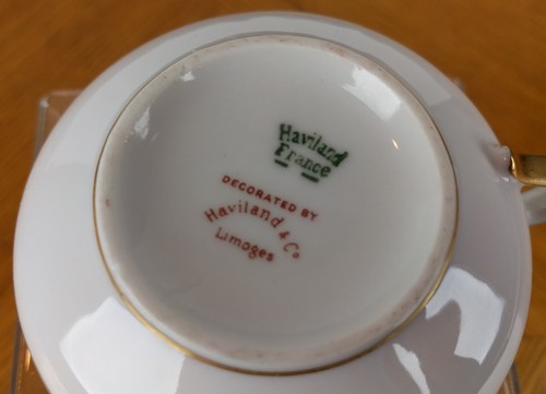 VTG Haviland Limoges France Tea Cup Berries Floral Yale Gold Coffee Mug Cute - Picture 8 of 10