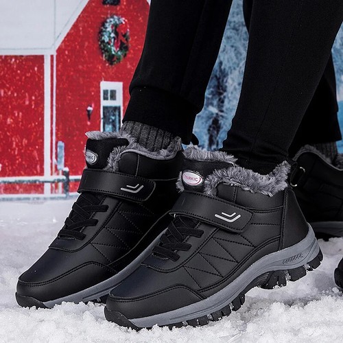 Men Women Ankle Boots Waterproof Plush Keep Warm Outdoor Walk Boots Sneakers - Picture 11 of 28