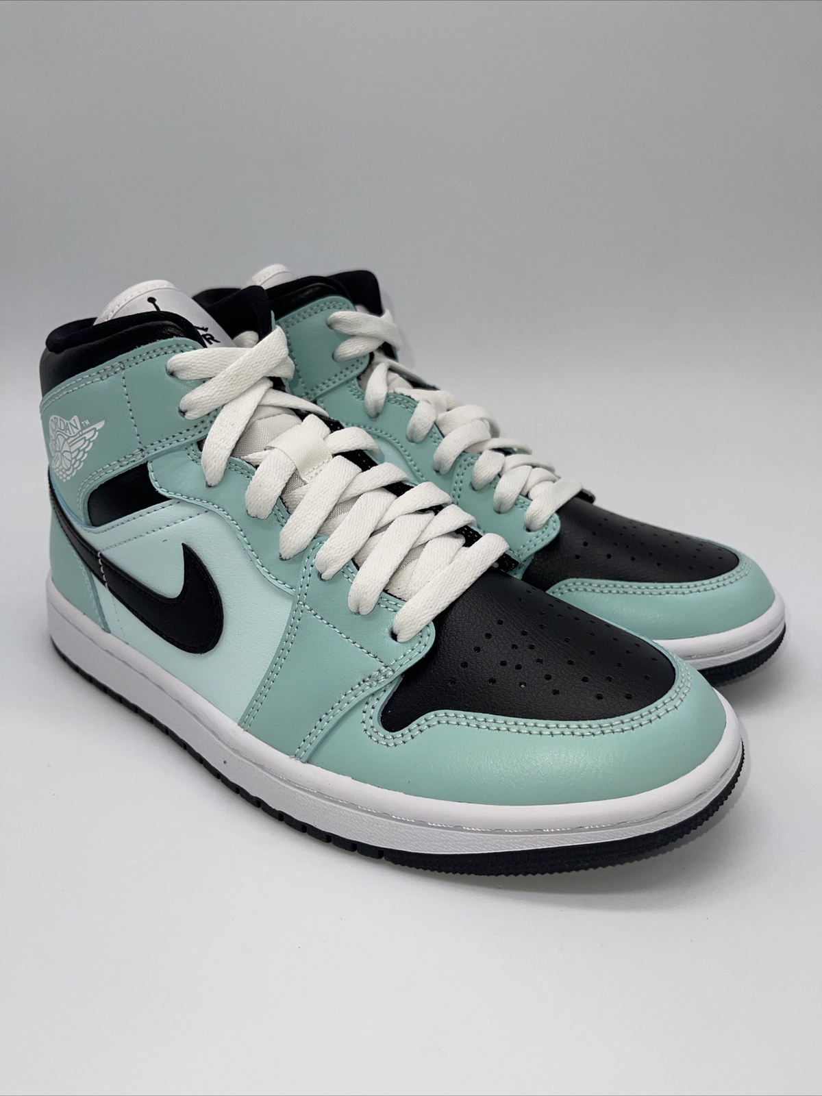 Size 7 - Jordan 1 Mid Aqua Black for 