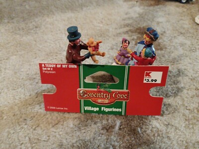 Lemax Christmas Village Coventry Cove Figurine A Teddy of My Own 2006 Set of 2