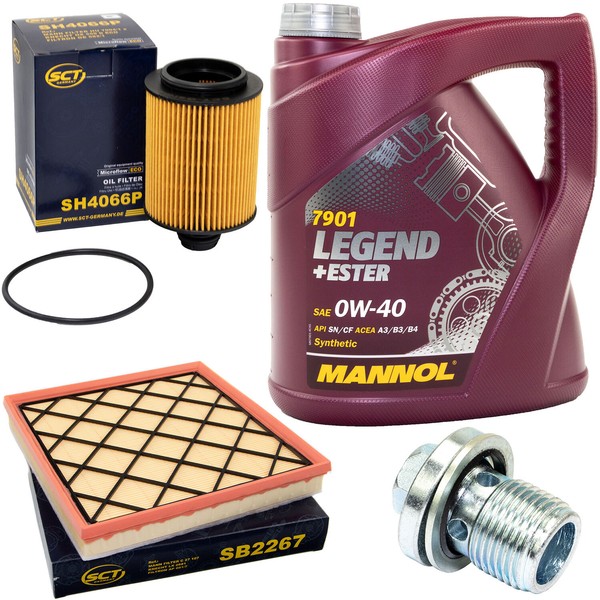 MotoröL Filter Set 0W40 4 Liter + ÖLablassschraube FüR Opel Astra J Caravan P10-image
