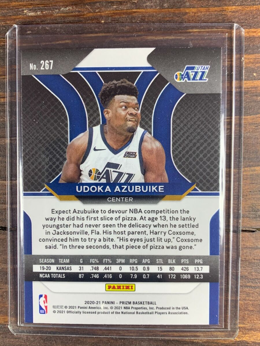 Udoka Azubuike Basketball Rookie Card #267 Panini Prizm Utah Udoka Azubuike Basketball Rookie Card #267 Panini Prizm Utah