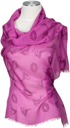 Trachtenschal Pink Kussmund Schal scarf Fuchsia Lips Foulard Écharpe Wiesn stag - Bild 1 von 2