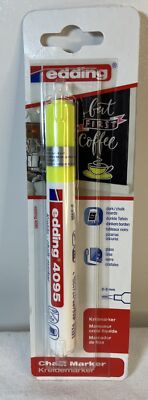 Edding 4095 Chalk Window Glass Marker Yellow/Neon Yellow 2-3mm Tip; New In Pack