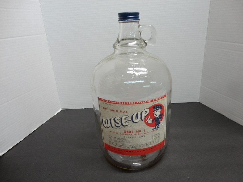 WISE UP SODA FOUNTAIN SYRUP PAPER LABEL 1 GALLON JUG
