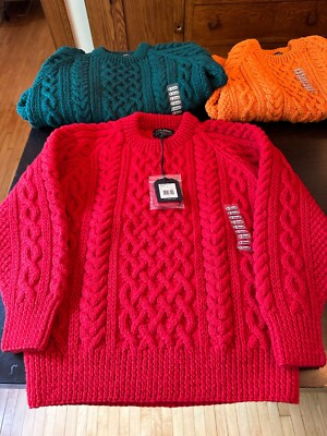 Filson Wool Fisherman's Sweater, Extra Small, Red, NWT, Factory