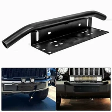 23'' Bull Bar Front Bumper License Plate Mount Bracket LED Light Holder Offroad