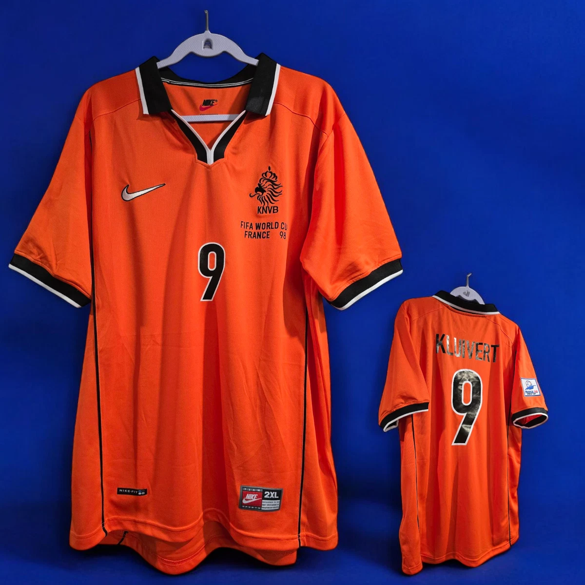 NETHERLANDS Home - World Cup 98 - Football Soccer - KLUIVERT # 9